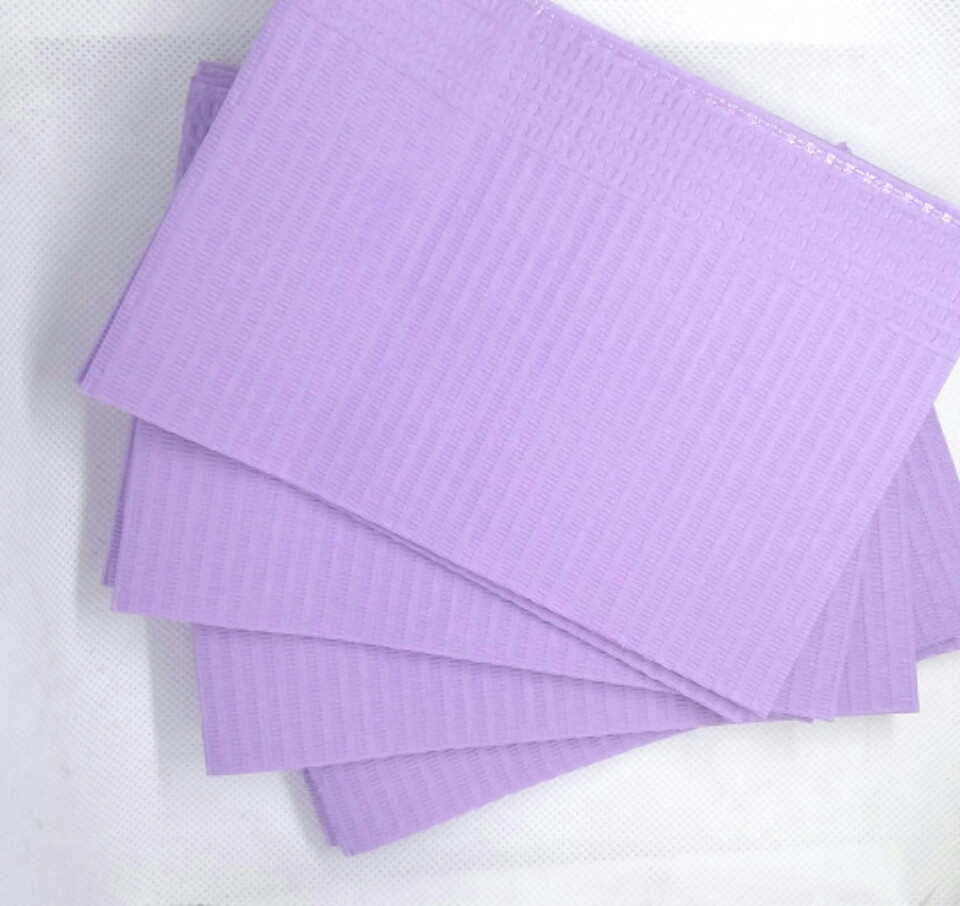 Нагрудники стоматологічні, тришарові, серветки BLACKSEAMED™, Lavender, 10 шт