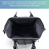 Рюкзак-сумка для мам з кріпленням на коляску HARRY BABY сірий (GS-115256), фото 7