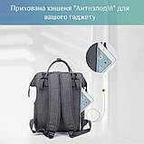 Рюкзак-сумка для мам з кріпленням на коляску HARRY BABY сірий (GS-115256), фото 9
