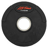 Бамперні диски (бліни) для кросфіту диски гумові 1 шт. х 2.5 кг LIFE FITNESS SC-80154B-2_5 51 мм, фото 3