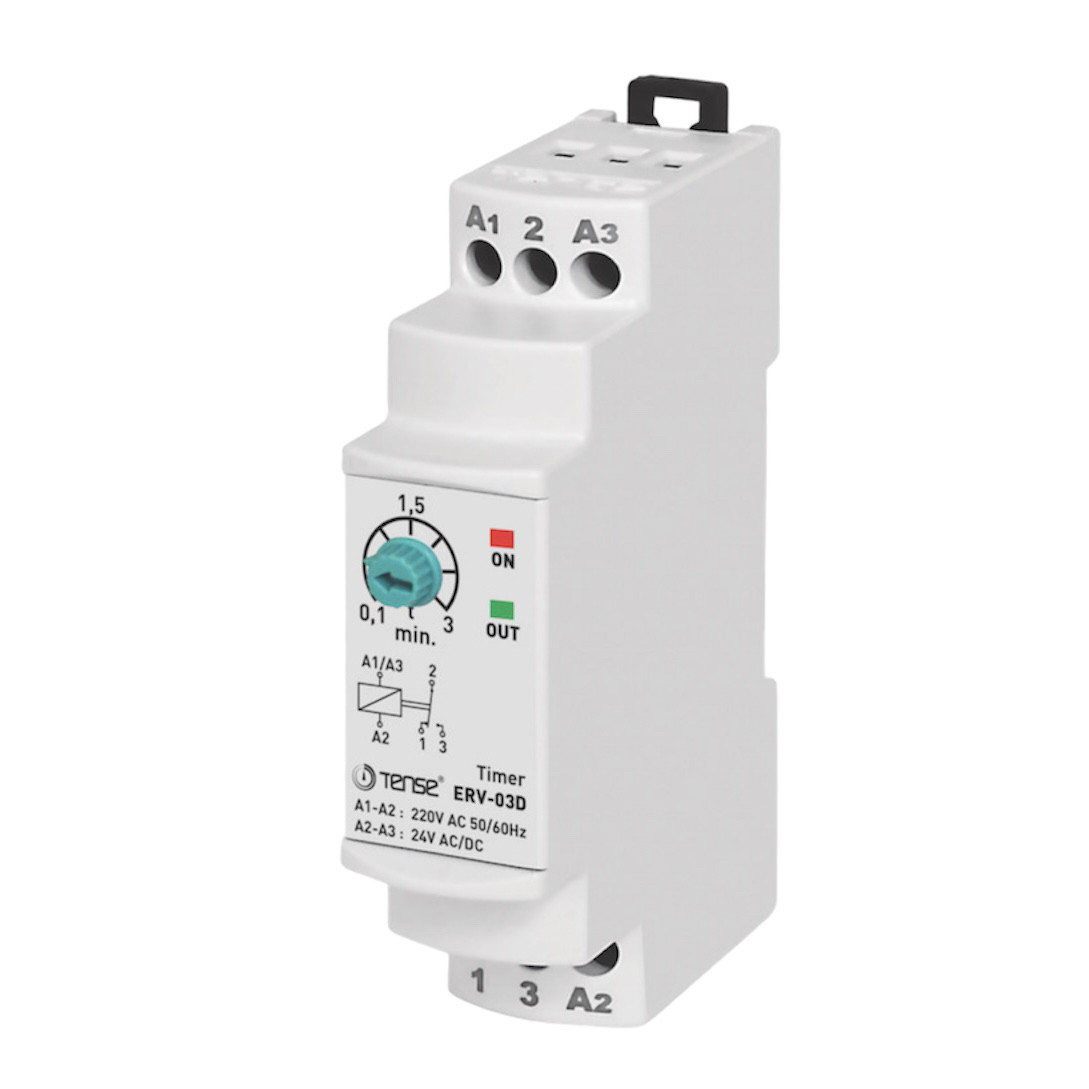 Реле затримки увімкнення до 3 хв, монтаж на DIN