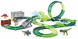Гнучкий Трек для машинок DinozaurTrack з підсвіткою 225 деталей довжина 500 см