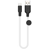 Зарядный шнур Hoco X21 Plus Silicone MicroUSB Cable (0.25m)