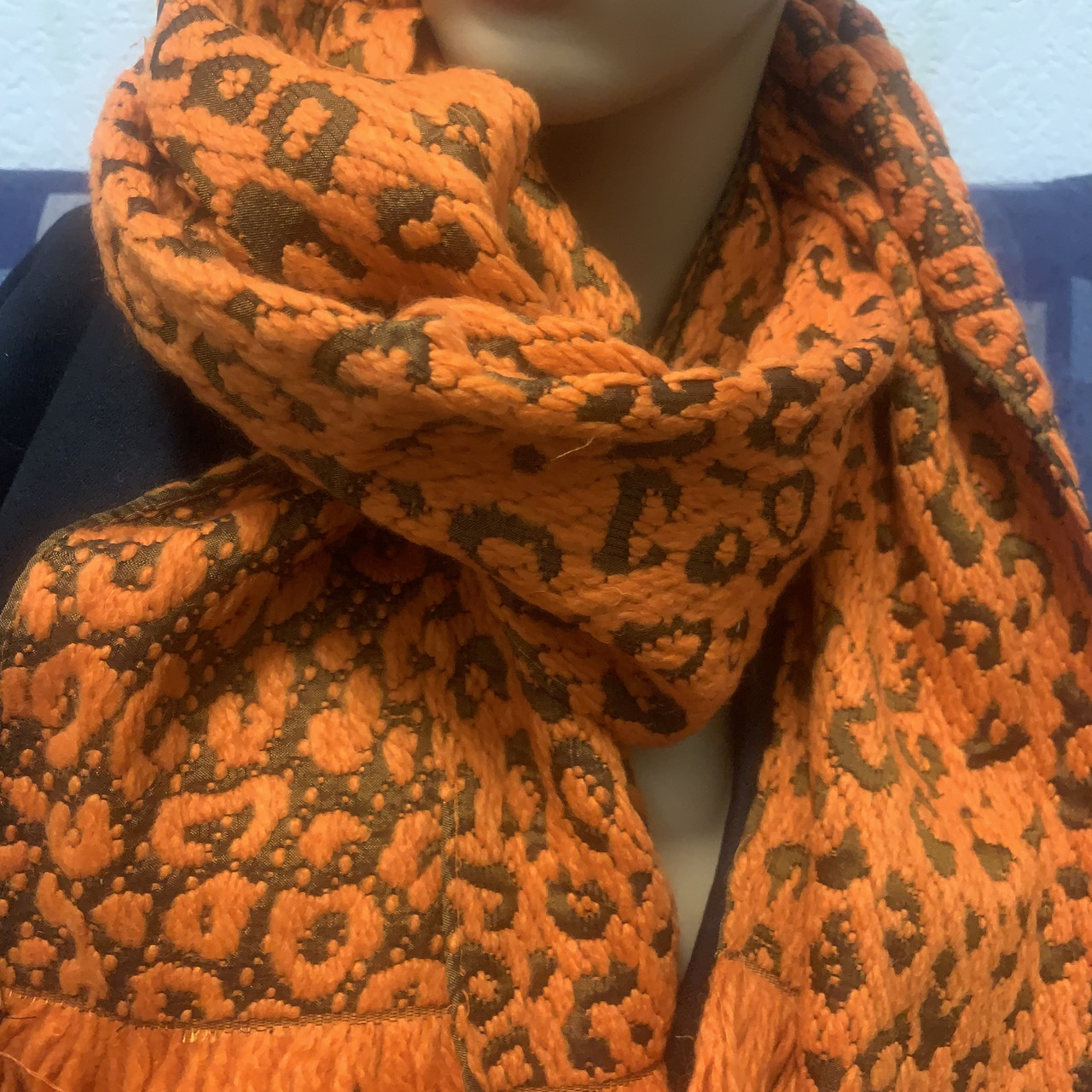 Шарф жіночий 190 × 30 см помаранчевий, фото 1