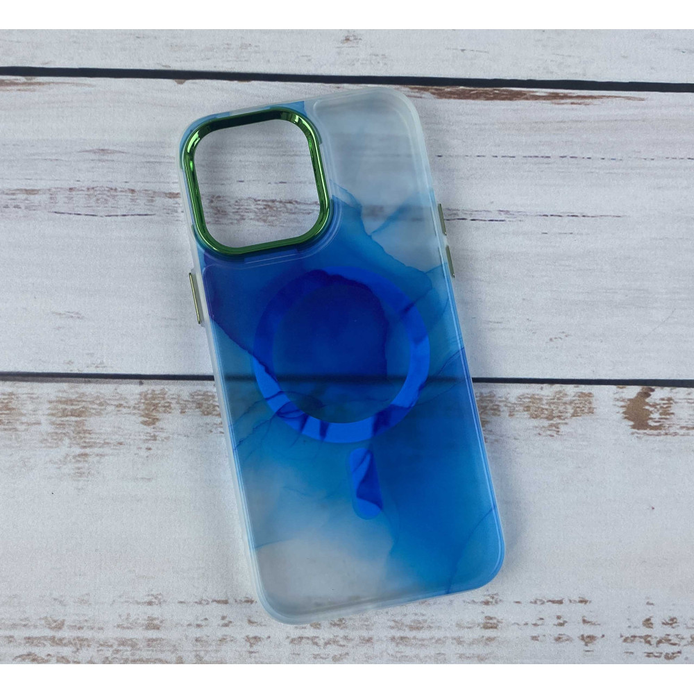 Чохол Wave Stylish Creative з MagSafe для iPhone 14 Pro Прозоро-синій