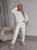 Теплая женская пижама домашний костюм Ткань полированная махра на меху Размеры 42-44, 46-48, 48-50