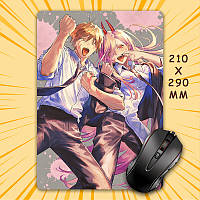 Коврик для миші А4 - 210x290 мм Chainsaw Man 001 002
