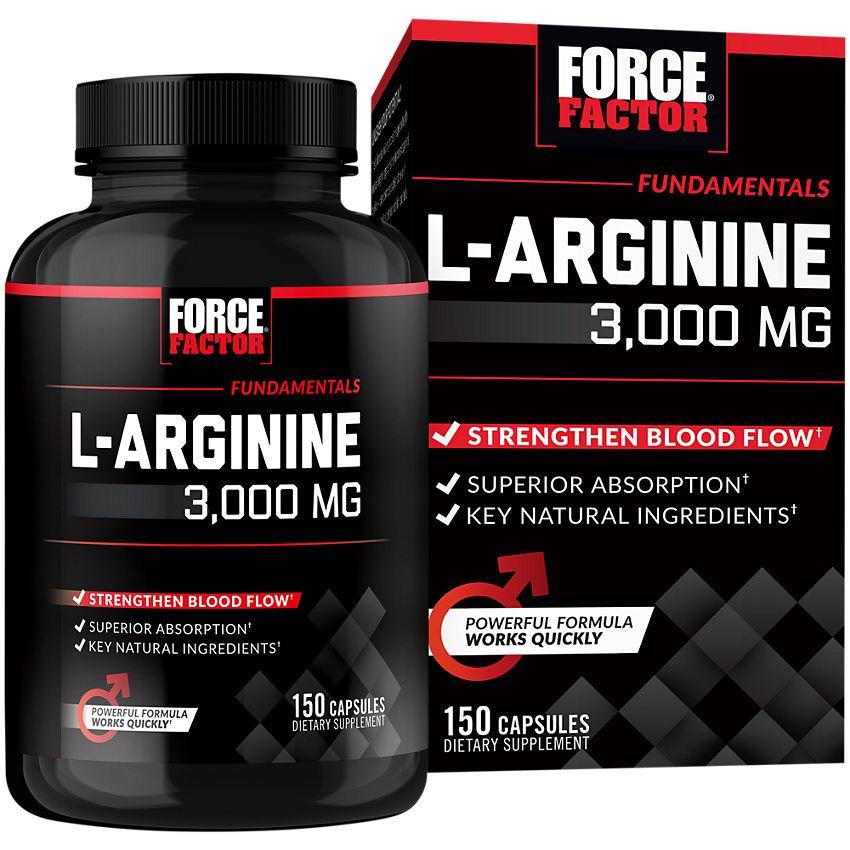 L-Аргинин Force Factor L Arginine 3000mg 150caps аминокислота для спортсменов - фото 3 - id-p2022312754