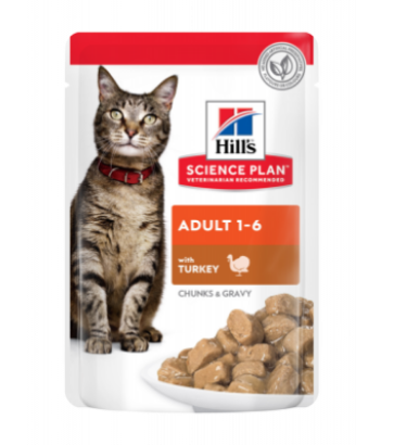 Hill's Science Plan Adult паучі для котів з індичкою 85г*12шт