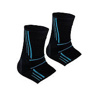 Спортивные бандажи на голеностоп Power System Ankle Support Evo PS-6022 Black/Blue XL лучшая цена с быстрой