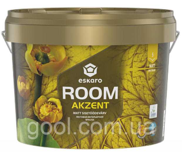 Eskaro Akzent Room фарба для стін містить віск відро 9 літрів
