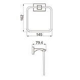 Тримач для рушників GAPPO G0704-9, збройова сталь, фото 4