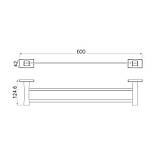 Тримач для рушників GAPPO G0709-9, збройова сталь, фото 4