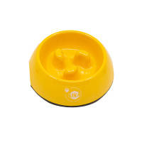 Посуд для собак KIKA Миска для повільного харчування L жовта (SDML990053BLG)