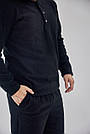 Чоловіча флісова піжама домашній костюм штани+кофта TOMIKO ЧОРНИЙ, фото 4
