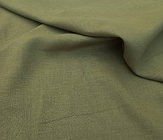 Льняна легка тканина оливкового кольору