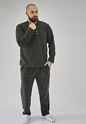 Чоловіча флісова піжама домашній костюм штани+кофта TOMIKO ХАКІ