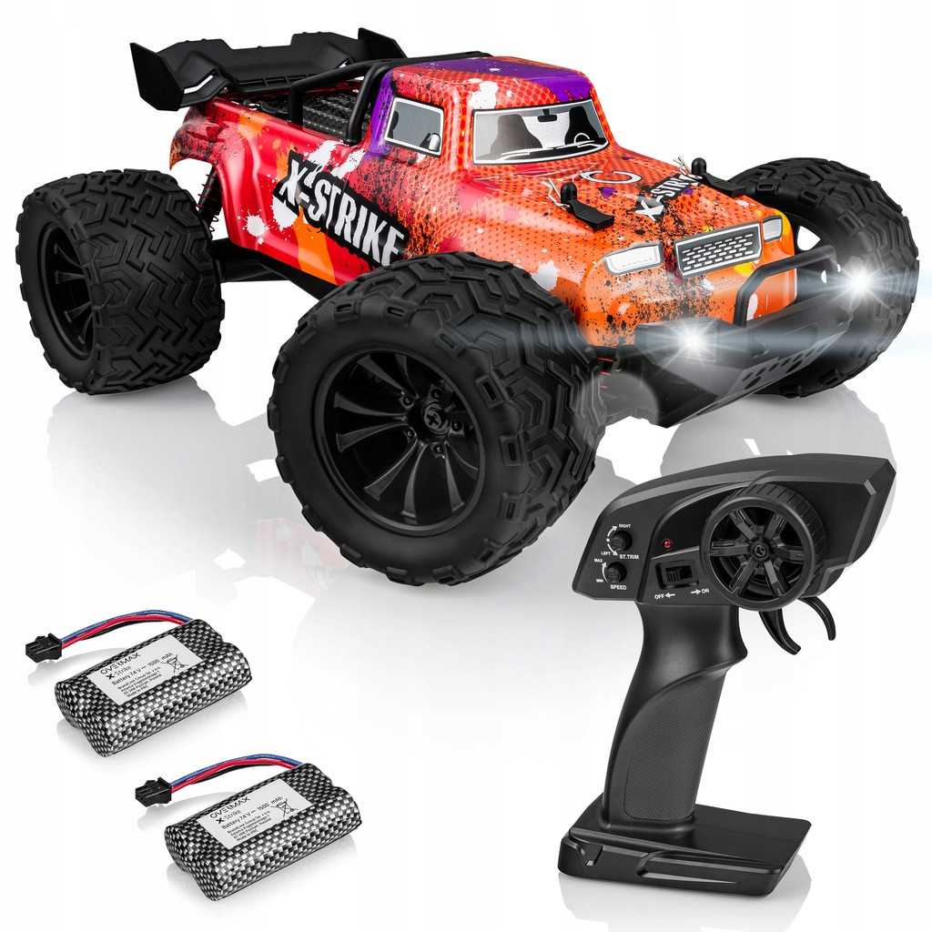 Машинка на радіоуправлінні OVERMAX X-STRIKE 45 км/год 4х4, 2 батареї 1500 мАг, 4WD, дальність до 100 м, фото 1