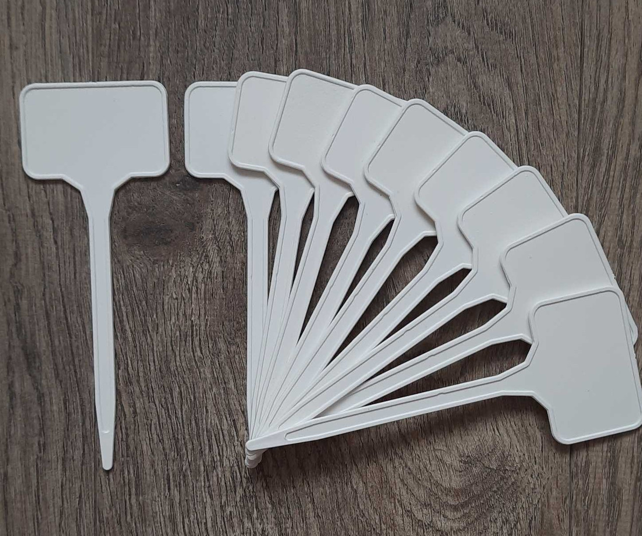 Табличка-Бірка Садова (біла, велика) / 10 шт 11,5×5,5×3,5 см, фото 1