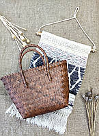 Жіноча плетена сумка з ротанга