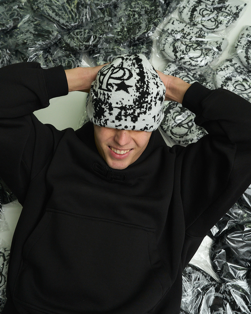 Шапка унісекс OGONPUSHKA Dope біла, фото 1