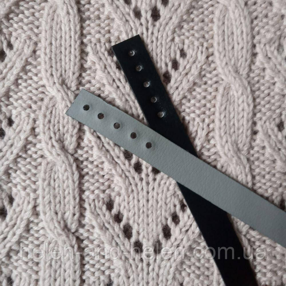 Пришивні ручки для в'язаної сумки Чорний/Сірий, фото 1