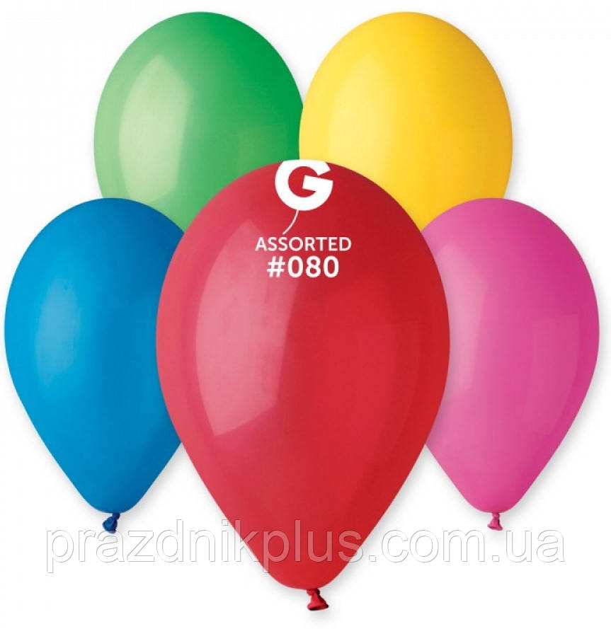 Кулі повітряні асорті 13"(33 см) пастель Gemar G120-80