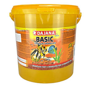 Корм Dajana Tropical Granules Basic 10 L/5200 г Корм в виде гранул для тропических аквариумных рыб, фото 1