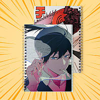 Зошит 48 арк. на пружині у клітинку Chainsaw man