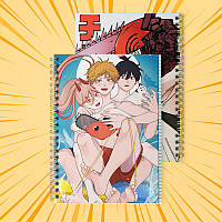 Зошит 48 арк. на пружині у клітинку Chainsaw man 005