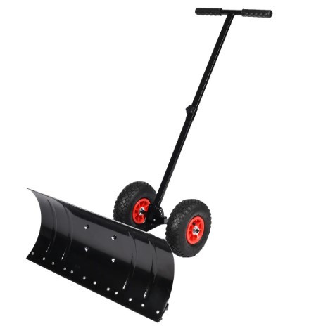 Снігоприбирач Геркулес ручний, лопата для прибирання снігу на широких колесах, фото 1