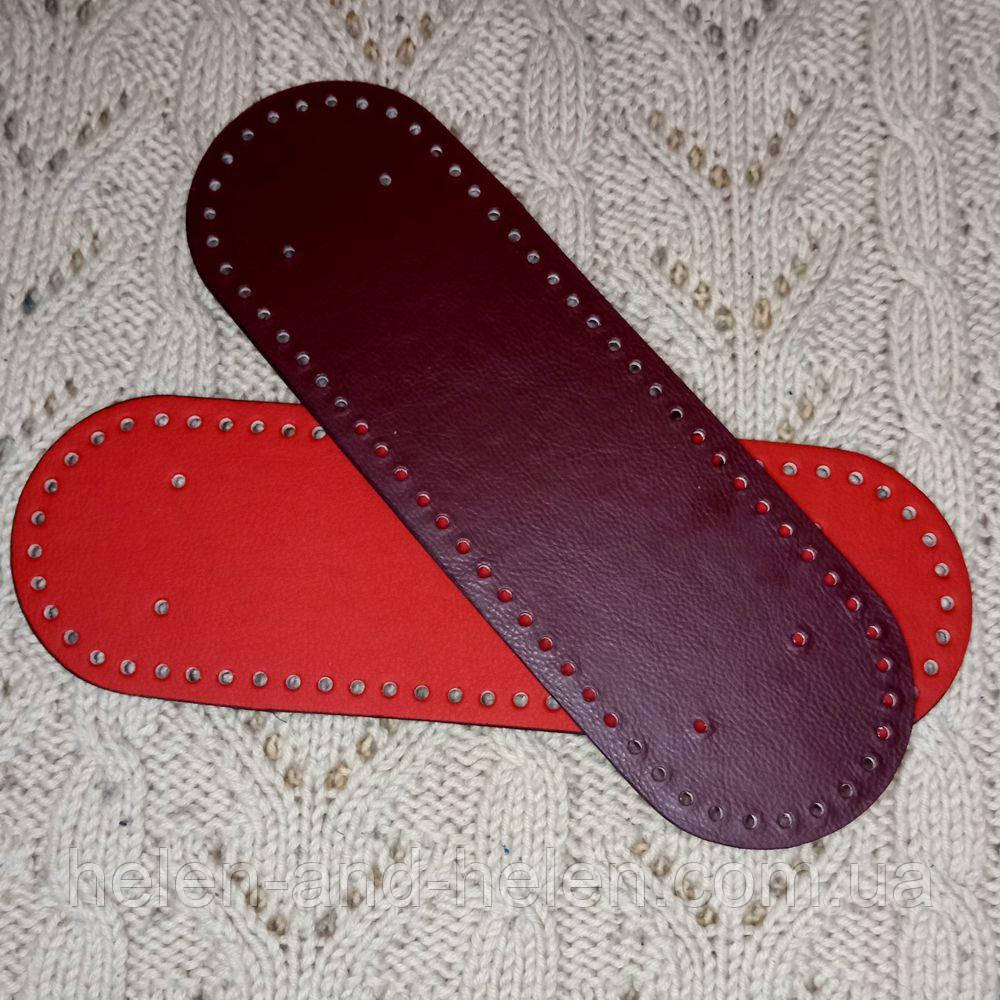 Дно для в'язаної сумки Червоний/Бордо, фото 1