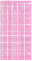 Шторка завіса з фольги для фотозони (прямокутники рожеві 1х2 метри)