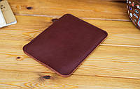 Кожаный чехол для iPad Дизайн №1, натуральная кожа итальянский Краст, цвет Вишня
