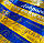 Жовто-блакитна іменна стрічка на випускний зі срібною фольгою, фото 4