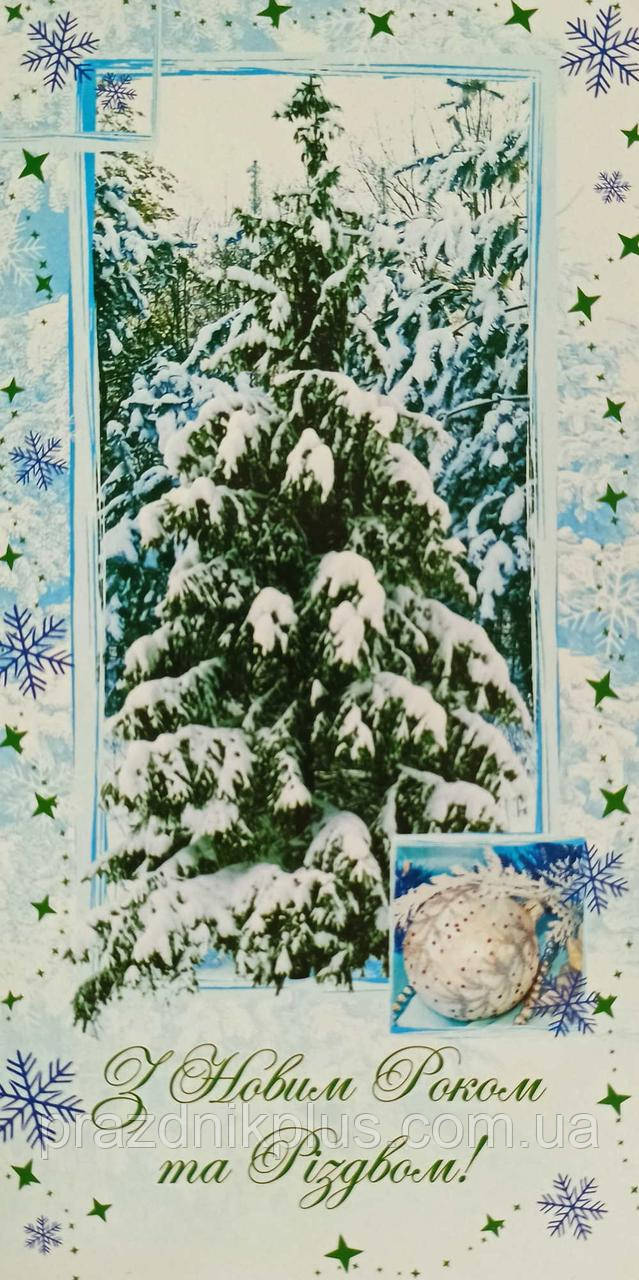 З Новим роком та Різдвом: Ділова вітальна листівка DL-3679