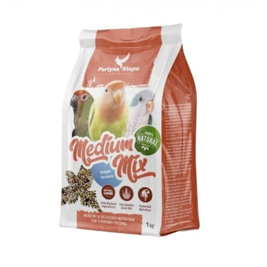 Перлина Степу Perlyna Stepu Medium Mix зерносуміш для середніх папуг, 1кг