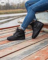 Найк Аир Форс Зимняя мужская обувь Nike Air Force LF1 DUCKBOOT. Высокие кроссы для мужчин С МЕХОМ.