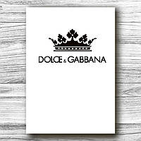 Ежедневник недатированный DOLCE&GABBANA белый, брендовый ежедневник А5, деловой блокнот 208страниц