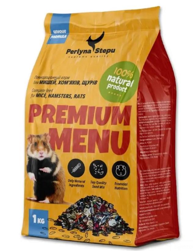 Зерносуміш для хом'яків Перлина Степу Perlyna Stepu Premium Menu, 1кг