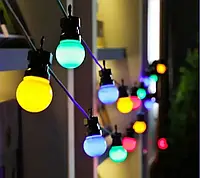 Уличная гирлянда Лампочки Шары , разноцветные, 10 шт водонепроницаемые 5 м