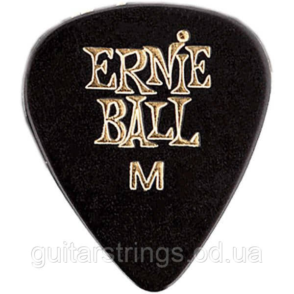 Медиатор Ernie Ball 9114 Cellulose Acetate Nitrate Black Guitar Pick Medium 0.72 mm