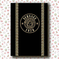 Стильний щоденник недатований VERSAGE чорний, жіночий брендовий щоденник А5, діловий блокнот 208сторінок