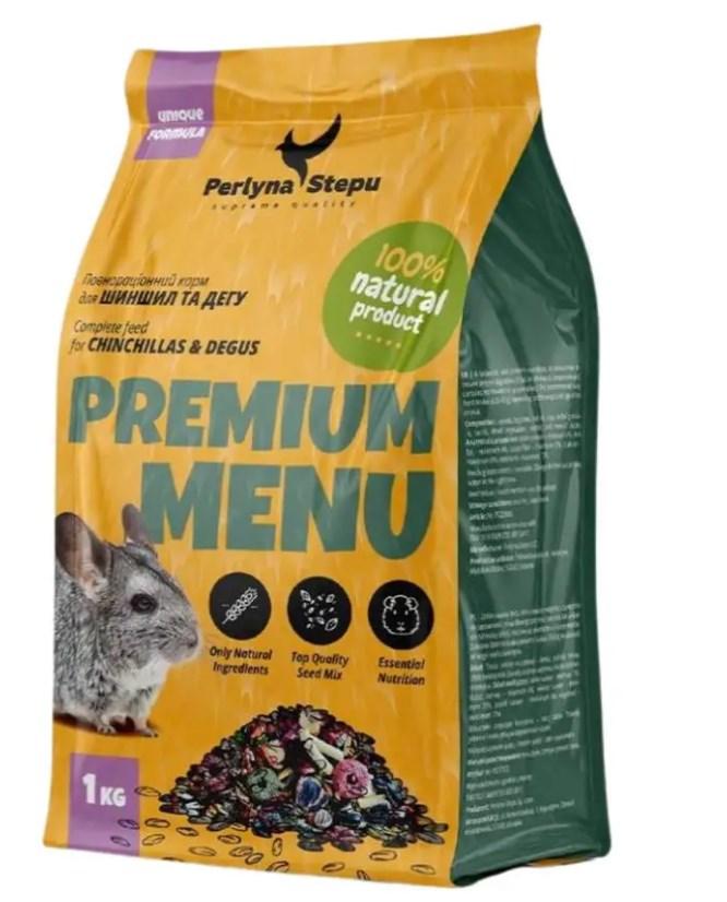 Зерносуміш для шиншил Перлина Степу Perlyna Stepu Premium Menu, 1кг