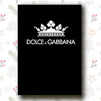 Ежедневник недатированный DOLCE&GABBANA чёрный, женский брендовый ежедневник А5, деловой блокнот 208страниц