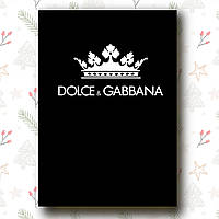 Ежедневник недатированный DOLCE&GABBANA чёрный, брендовый ежедневник А5, деловой блокнот 208страниц