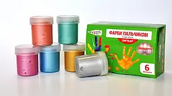 Фарби пальчикові "Гамма Нововолинськ" "Craft&Joy" 6 кольорів, 240 мл. перл. 322075/Cr, шт