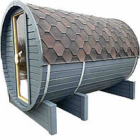 Mobile sauna barrel made of turnkey timber 3.0x2.15m Fasssauna-3.0 from the manufacturer Thermowood Production