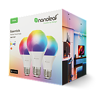 Умная лампа Nanoleaf Essentials Smart, A60, E27, 9W, Apple Homekit, Matter - 3 шт.