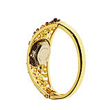 Годинник кварцовий Supretto з квітковим орнаментом, золотистий овал (50820003), фото 2